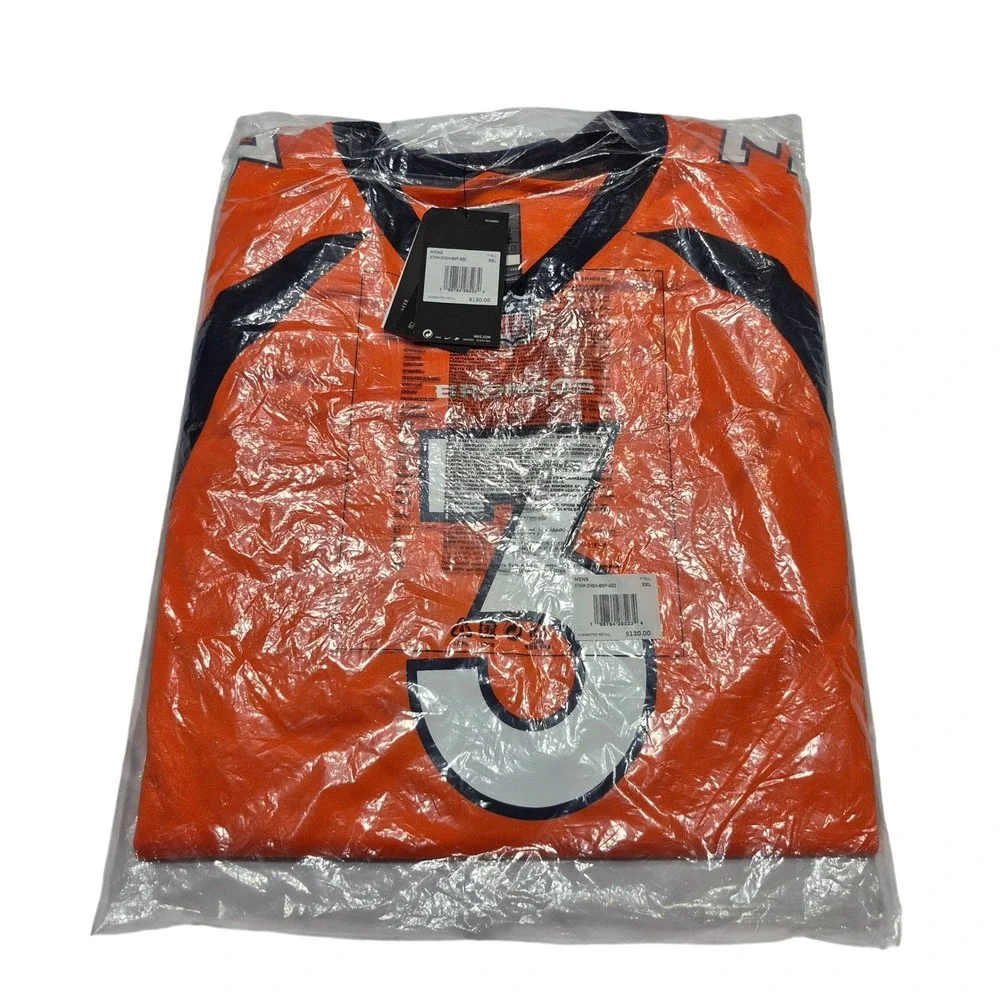Russell Wilson Denver Broncos Nike Football Game Jersey Men's Size 2XL Orange